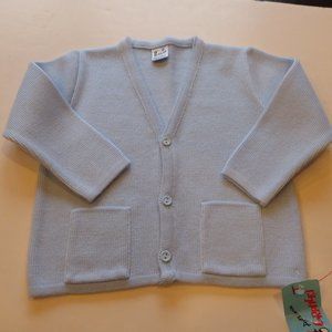 Artesania Granlei Little Boy Size 2 Light Blue Dressy Knit Sweater Cardigan